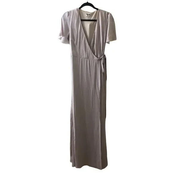 Show Me Your MuMu Noelle Wrap Maxi Dress Sz M - Picture 2 of 10